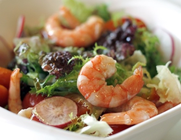 comida sana, gambas